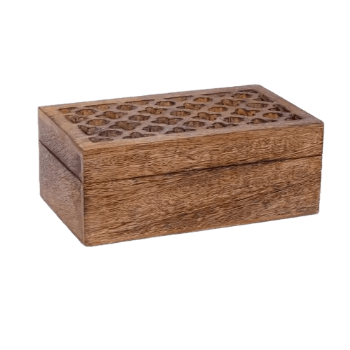WOOD JEWELRY BOX (NATURAL POLISH)